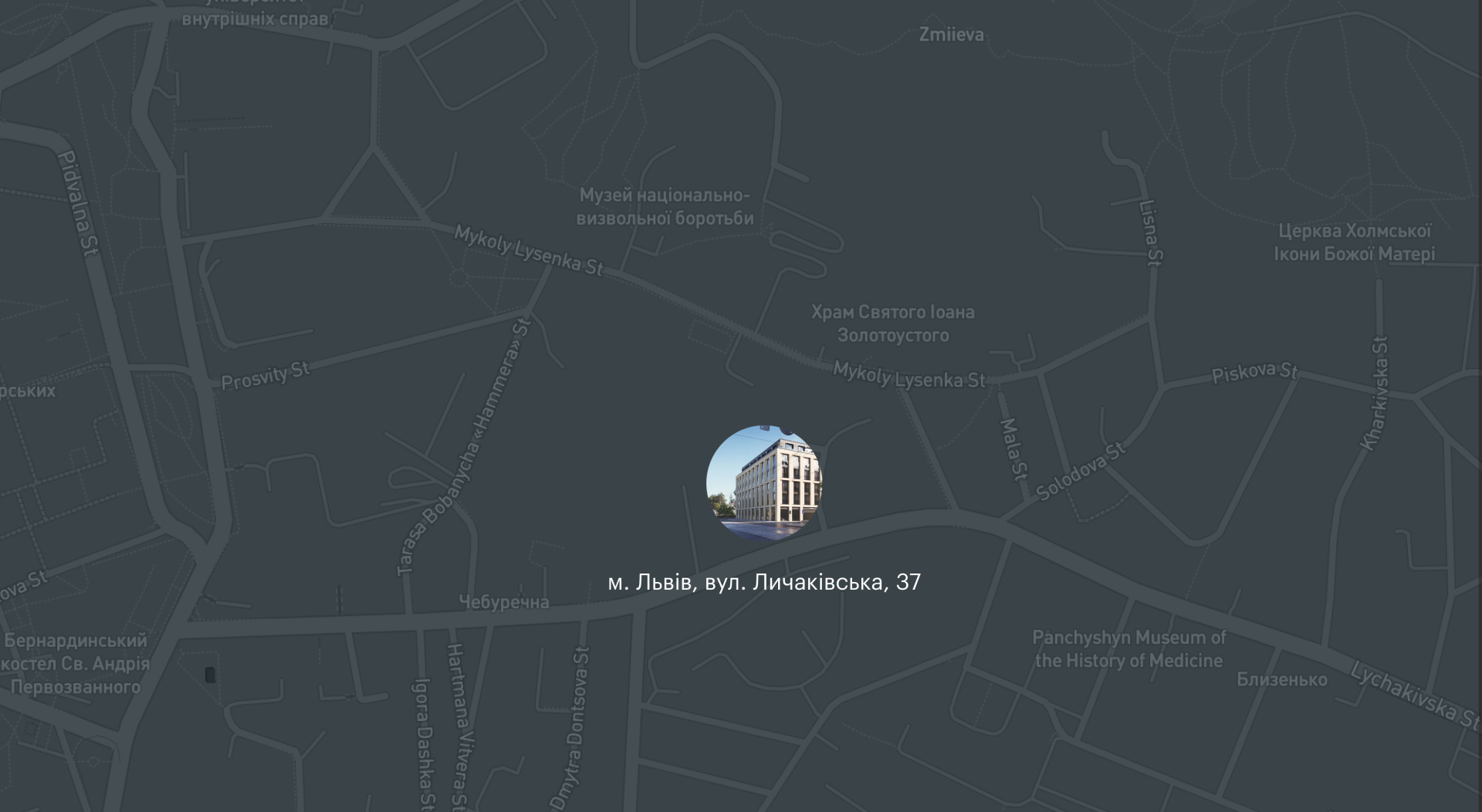 project on the map