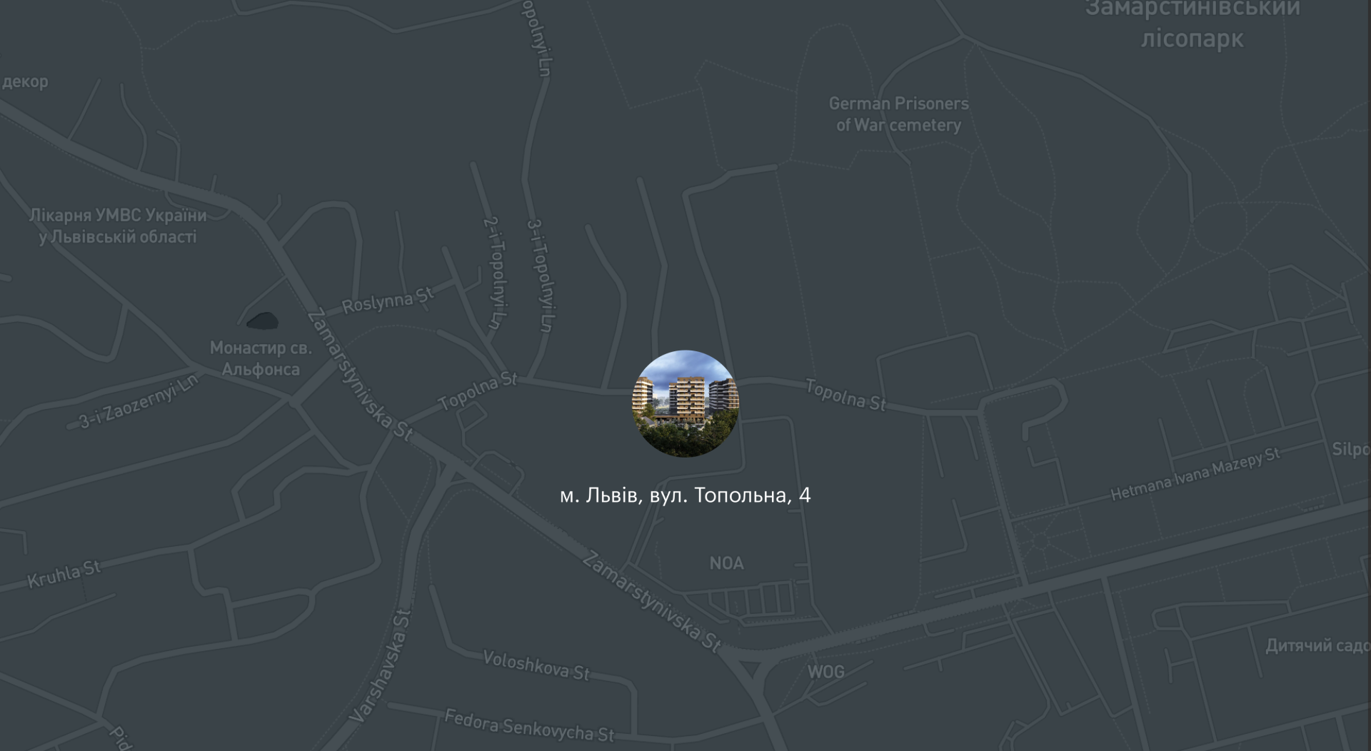 project on the map