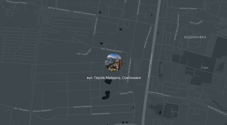 project on the map