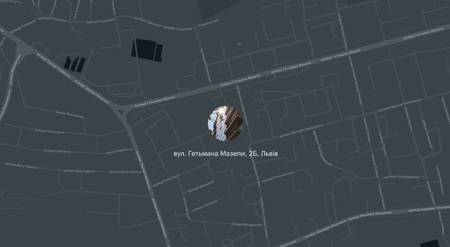 project on the map