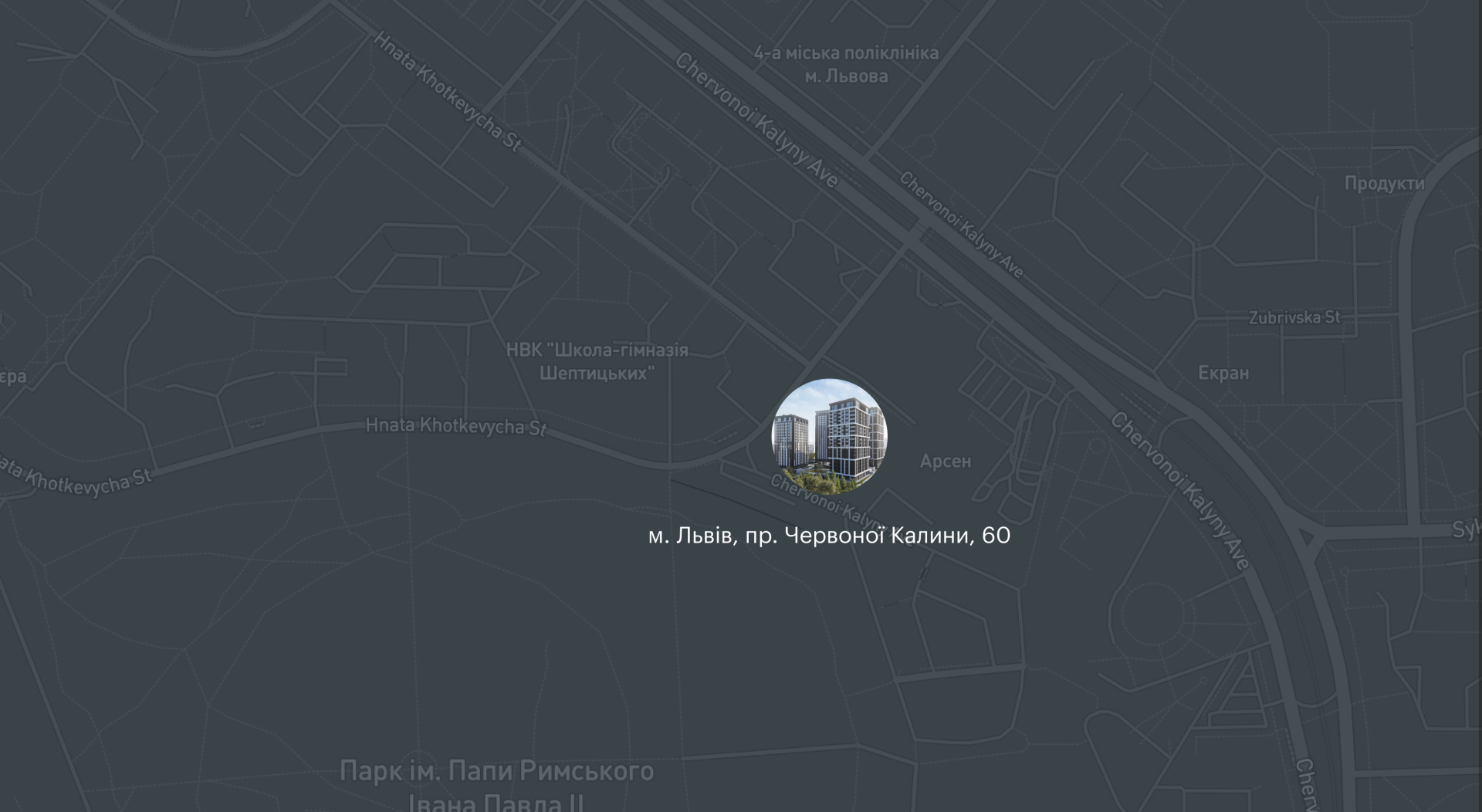 project on the map