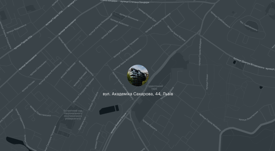 project on the map